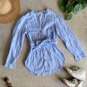 Anthropologie Blue & White Stripe Buttondown